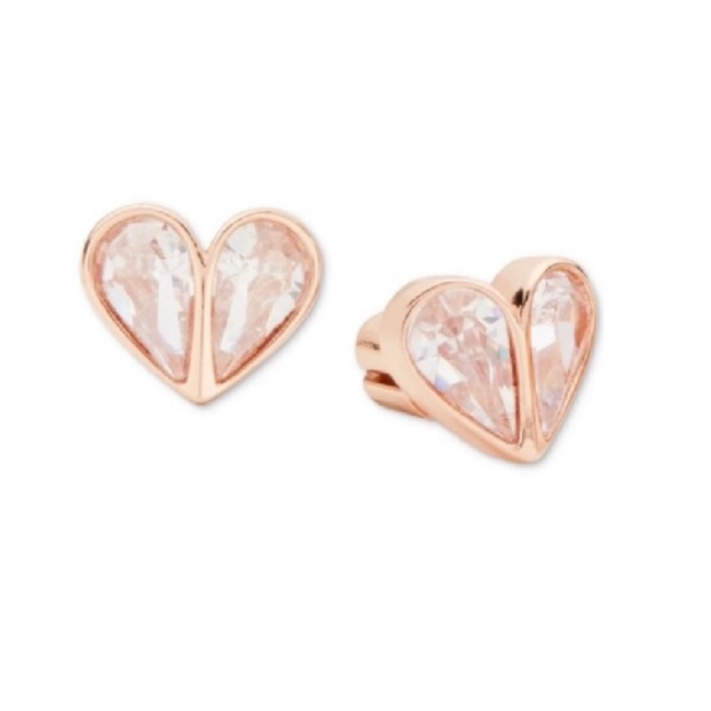 $58 Kate Spade Rock Solid Stone Heart Stud Earrings